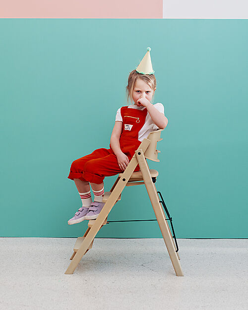 KAOS KLAPP High Chair - Natural - Foldable Space-Saving - Beech Wood High Chairs