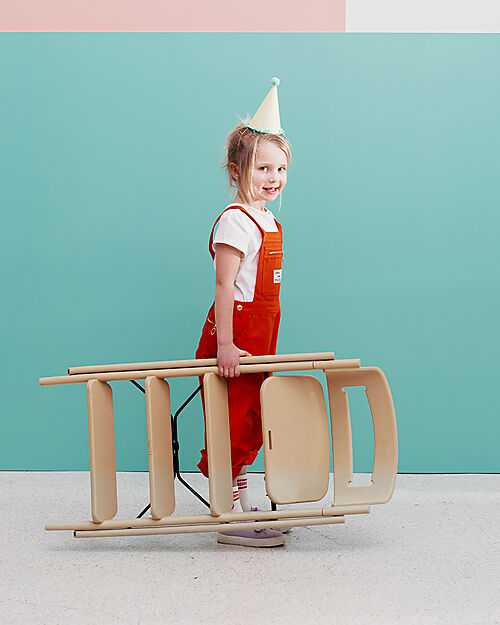 KAOS KLAPP High Chair - Natural - Foldable Space-Saving - Beech Wood High Chairs