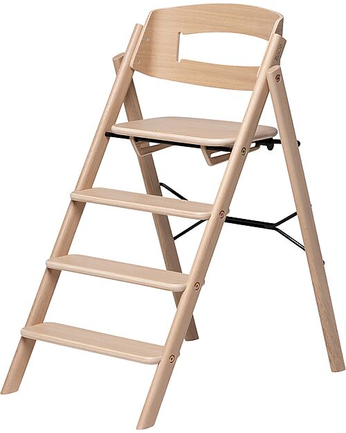 KAOS KLAPP High Chair - Natural - Foldable Space-Saving - Oak Wood High Chairs