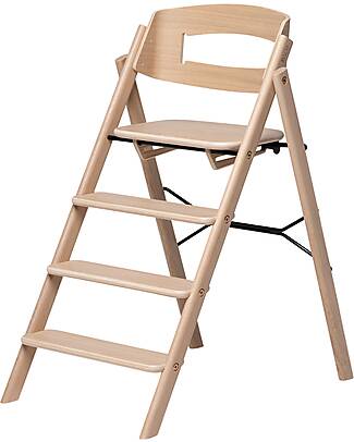 KAOS KLAPP High Chair - Natural - Foldable Space-Saving - Oak Wood High Chairs