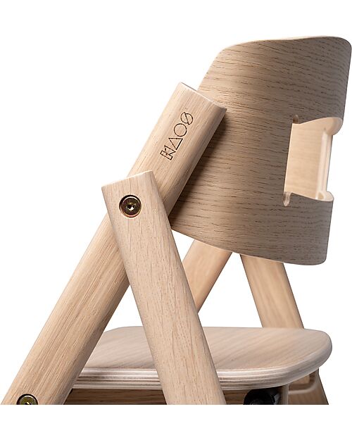KAOS KLAPP High Chair - Natural - Foldable Space-Saving - Oak Wood High Chairs