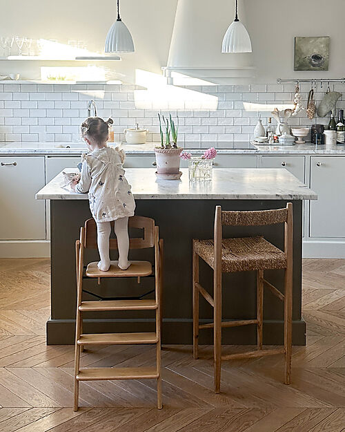 KAOS KLAPP High Chair - Natural - Foldable Space-Saving - Oak Wood High Chairs