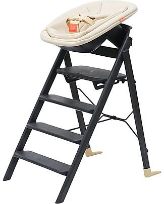 KAOS KLAPP High Chair + Newborn Set - Charcoal Black - 100% Recycled Materials High Chairs