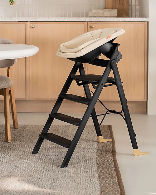 KAOS KLAPP High Chair + Newborn Set - Charcoal Black - 100% Recycled Materials High Chairs