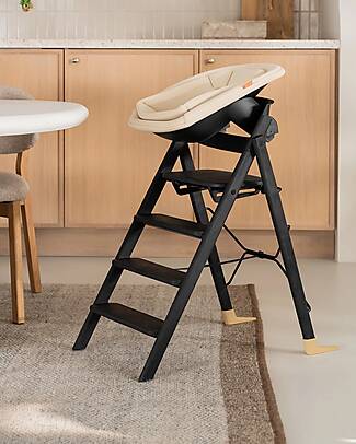 KAOS KLAPP High Chair + Newborn Set - Charcoal Black - 100% Recycled Materials High Chairs