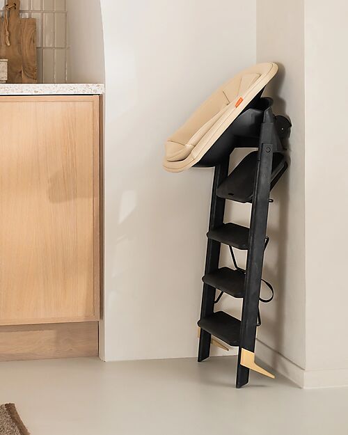 KAOS KLAPP High Chair + Newborn Set - Charcoal Black - 100% Recycled Materials High Chairs