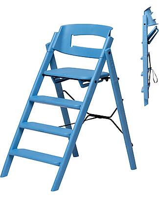 KAOS KLAPP High Chair - Swedish Blue - Foldable Space-Saving - 100% Recycled Materials High Chairs