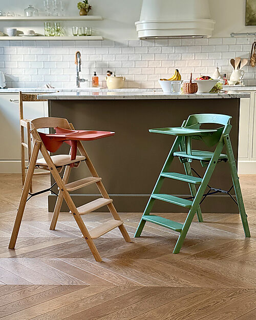 KAOS KLAPP High Chair - Terracotta Pink - Foldable Space-Saving - 100% Recycled Materials High Chairs