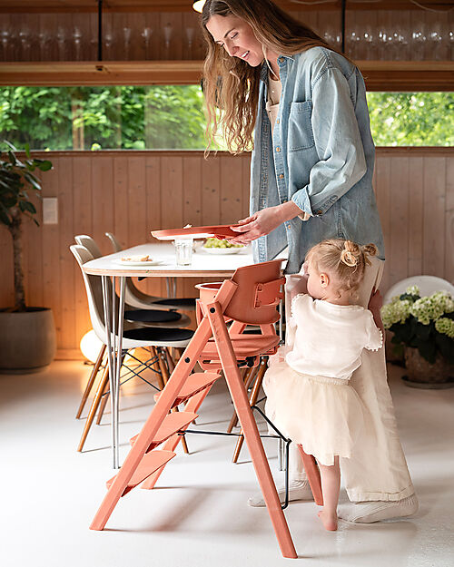 KAOS KLAPP Safety Rail + Tray Set for Convertible Chair - Terracotta Pink Accessories for High Chairs