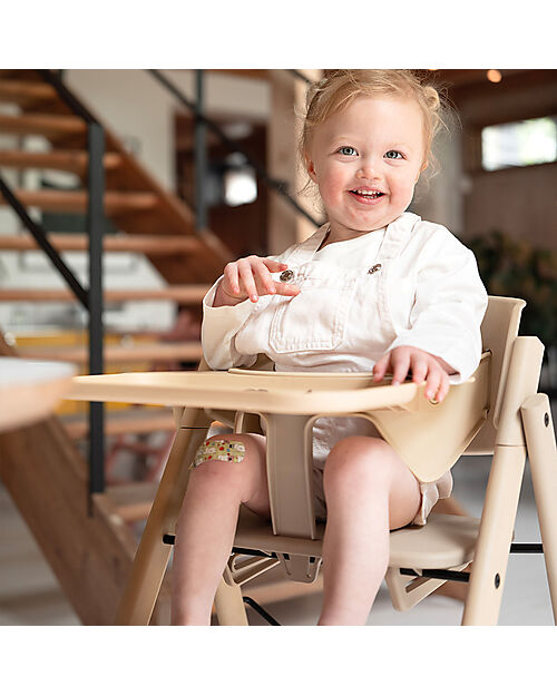 KAOS KLAPP Safety Rail + Tray Set for Evolutionary Chair - Sand Accessories for High Chairs