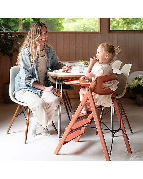 KAOS KLAPP Safety Rail + Tray Set for Evolutionary Chair - Terracotta Pink Accessories for High Chairs