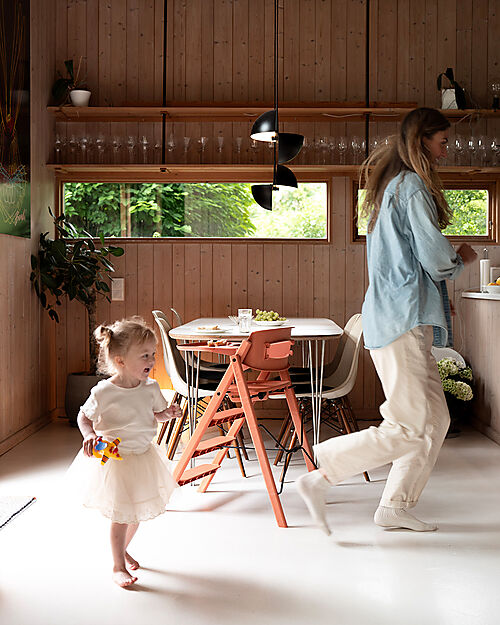 KAOS KLAPP Safety Rail + Tray Set for Evolutionary Chair - Terracotta Pink Accessories for High Chairs