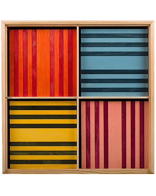 Kapla Kapla -100 pieces in 8 assorted colors -  Fun and educational! Wooden Blocks and Construction Sets