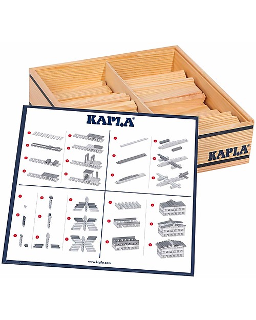 Kapla Kapla 100, Wood Tablets, Natural - Fun and educational! Wooden Blocks and Construction Sets