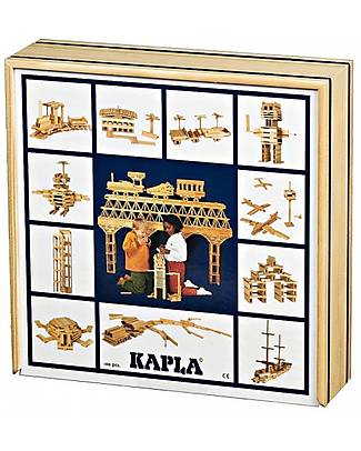 Kapla Kapla 100, Wood Tablets, Natural - Fun and educational! Wooden Blocks and Construction Sets