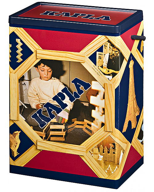 Kapla Kapla 200, Wood Tablets + Technical Booklet, Natural - Fun and educational! Wooden Blocks and Construction Sets