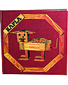 Kapla Kapla 280, Wood Tablets + Technical Booklet + Red Art Book, Natural - Fun and educational! Wooden Blocks and Construction Sets