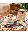 Kapla Kapla 280, Wood Tablets + Technical Booklet + Red Art Book, Natural - Fun and educational! Wooden Blocks and Construction Sets