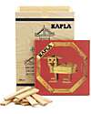 Kapla Kapla 280, Wood Tablets + Technical Booklet + Red Art Book, Natural - Fun and educational! Wooden Blocks and Construction Sets