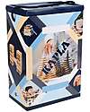 Kapla Set of 200 Planks - Natural, Blue, Sky, White - Wood - Funny and Educational! Wooden Blocks and Construction Sets