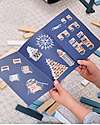 Kapla Set of 200 Planks - Natural, Blue, Sky, White - Wood - Funny and Educational! Wooden Blocks and Construction Sets