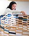 Kapla Set of 200 Planks - Natural, Blue, Sky, White - Wood - Funny and Educational! Wooden Blocks and Construction Sets
