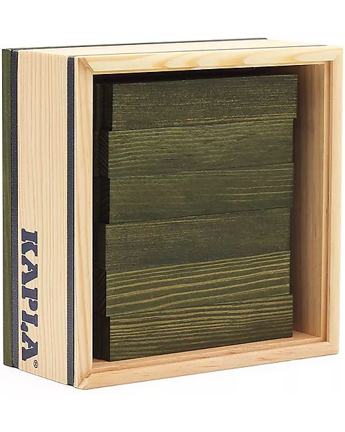 Kapla Set of 40 Planks - Green - Wood - Funny and Educational! Wooden Blocks and Construction Sets