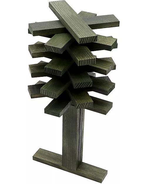 Kapla Set of 40 Planks - Green - Wood - Funny and Educational! Wooden Blocks and Construction Sets