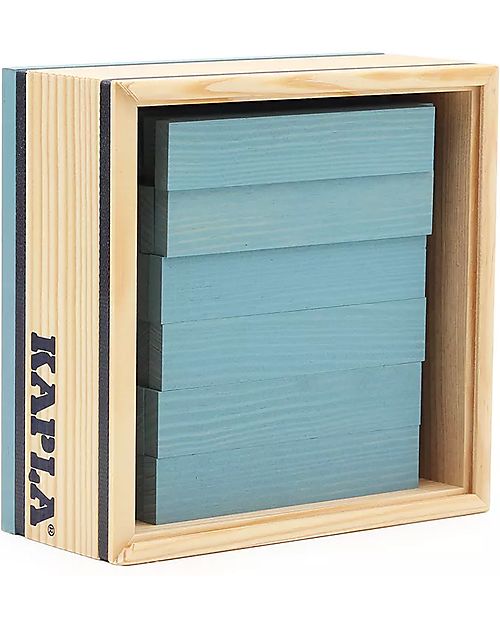 Kapla Set of 40 Planks - Light Blue - Wood - Funny and Educational! Wooden Blocks and Construction Sets