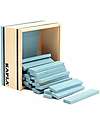 Kapla Set of 40 Planks - Light Blue - Wood - Funny and Educational! Wooden Blocks and Construction Sets