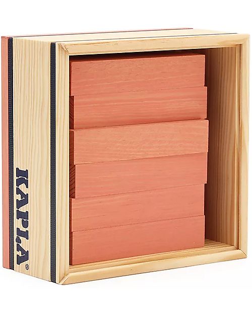 Kapla Set of 40 Planks - Pink - Wood - Funny and Educational! Wooden Blocks and Construction Sets