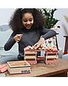 Kapla Set of 40 Planks - Pink - Wood - Funny and Educational! Wooden Blocks and Construction Sets