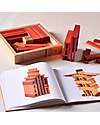 Kapla Set of 40 Planks With Art Book - Red and Orange -  Wood Wooden Blocks and Construction Sets