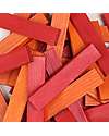 Kapla Set of 40 Planks With Art Book - Red and Orange -  Wood Wooden Blocks and Construction Sets