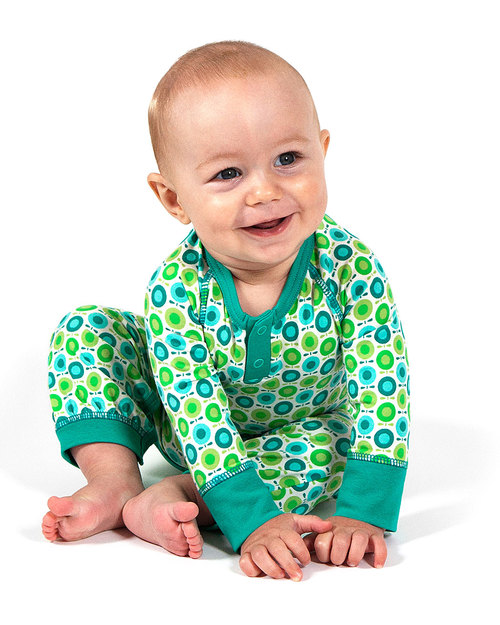 Katvig Katvig Classics Bodysuit - Green Mini Apple print (100% Organic) Babygrows