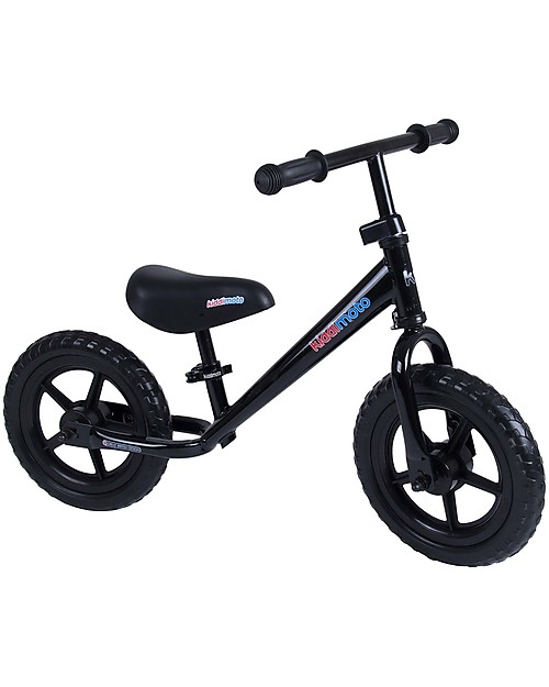 Kiddimoto Balance Bike Super Junior Black unisex bambini