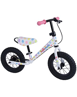 Kiddimoto Balance Bike Super Junior Maxi, Pastel Dotty Balance Bikes