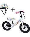 Kiddimoto Balance Bike Super Junior Maxi with Helmet, Dots Balance Bikes