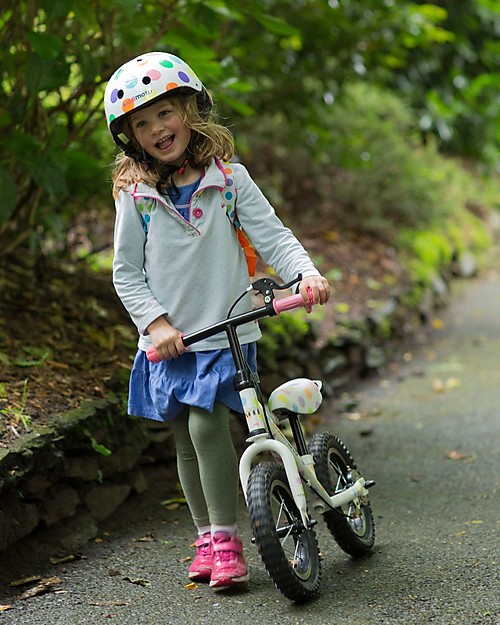 Kiddimoto Balance Bike Super Junior Maxi with Helmet, Dots Balance Bikes