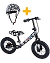 Kiddimoto Balance Bike Super Junior Maxi with Helmet, Skulls Balance Bikes