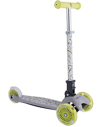 Kiddimoto Foldable Kids 3 Wheeled Scooter U-Zoom, Fossils Balance Bikes