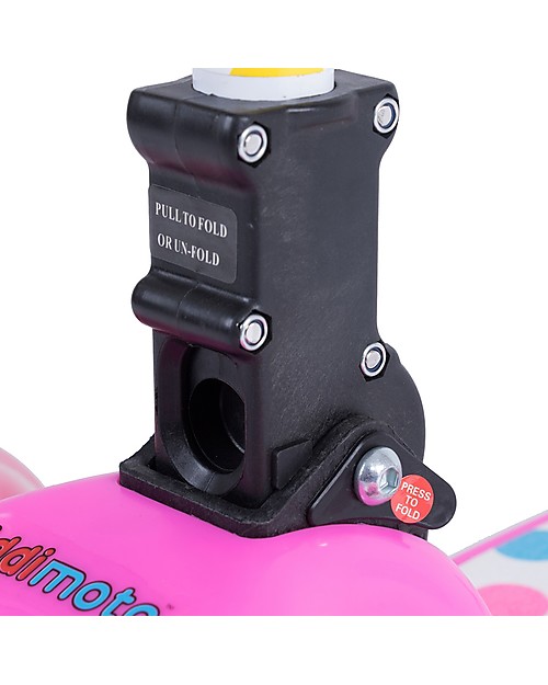 Kiddimoto Foldable Kids 3 Wheeled Scooter U-Zoom, Pastel Dotty Scooters