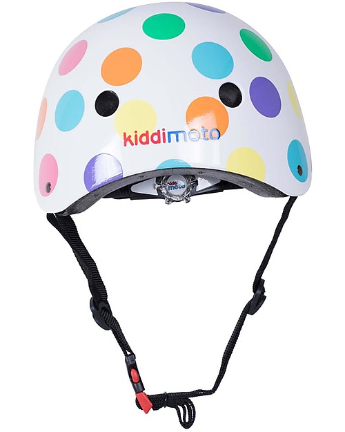 Kiddimoto Foldable Kids 3 Wheeled Scooter U-Zoom with Helmet, Pastel Dotty Scooters