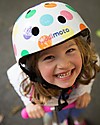 Kiddimoto Foldable Kids 3 Wheeled Scooter U-Zoom with Helmet, Pastel Dotty Scooters