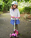 Kiddimoto Foldable Kids 3 Wheeled Scooter U-Zoom with Helmet, Pastel Dotty Scooters