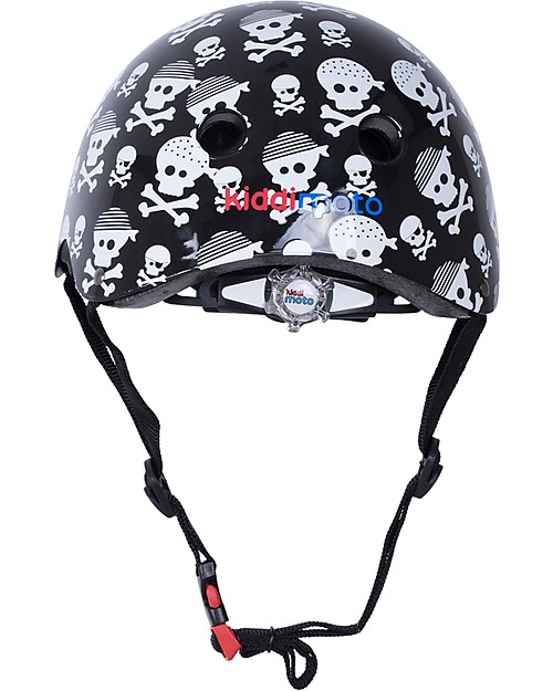 Kiddimoto Foldable Kids 3 Wheeled Scooter U-Zoom with Helmet, Skulls and Cross Bones Scooters