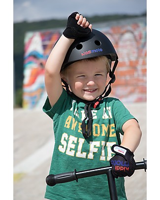 Kiddimoto Kids Bike Helmet, Matt Black Bycicles