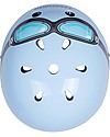 Kiddimoto Kids Bike Helmet with Goggles, Blue Bicycle Helmets