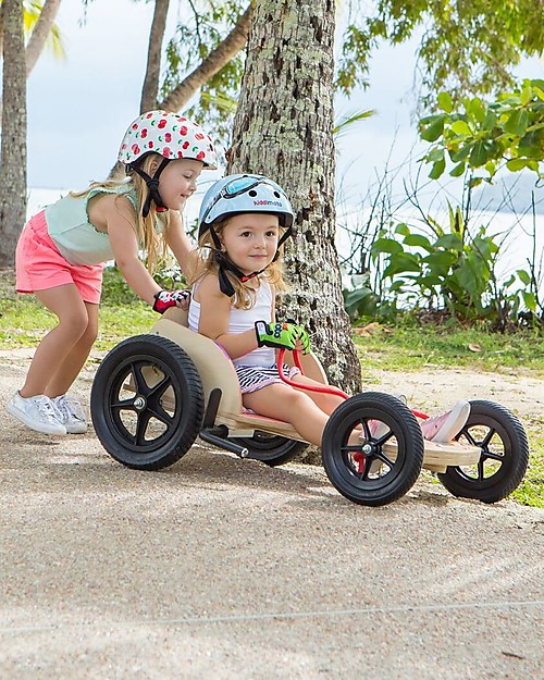 Kiddimoto Kids Bike Helmet with Goggles, Blue Bicycle Helmets