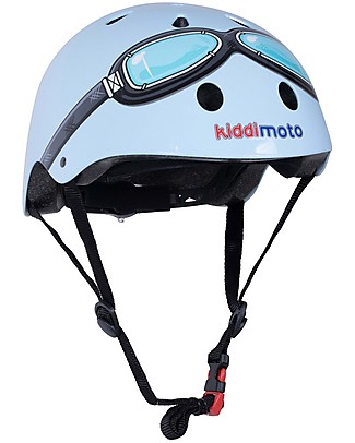 Kiddimoto Kids Bike Helmet with Goggles, Blue Bycicles